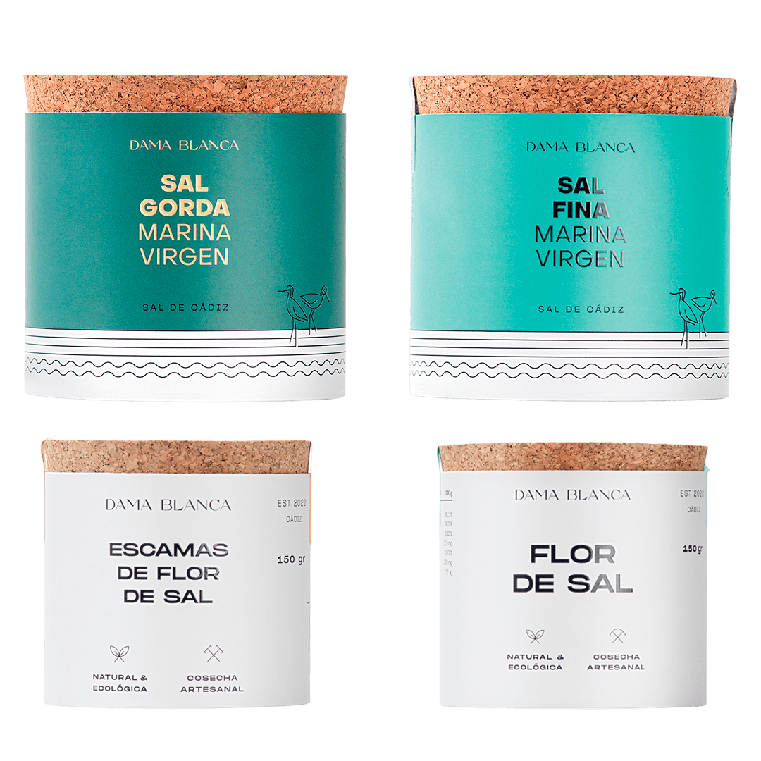 Pack Colección 4 Tipos de Sal Marina Virgen Ecológica