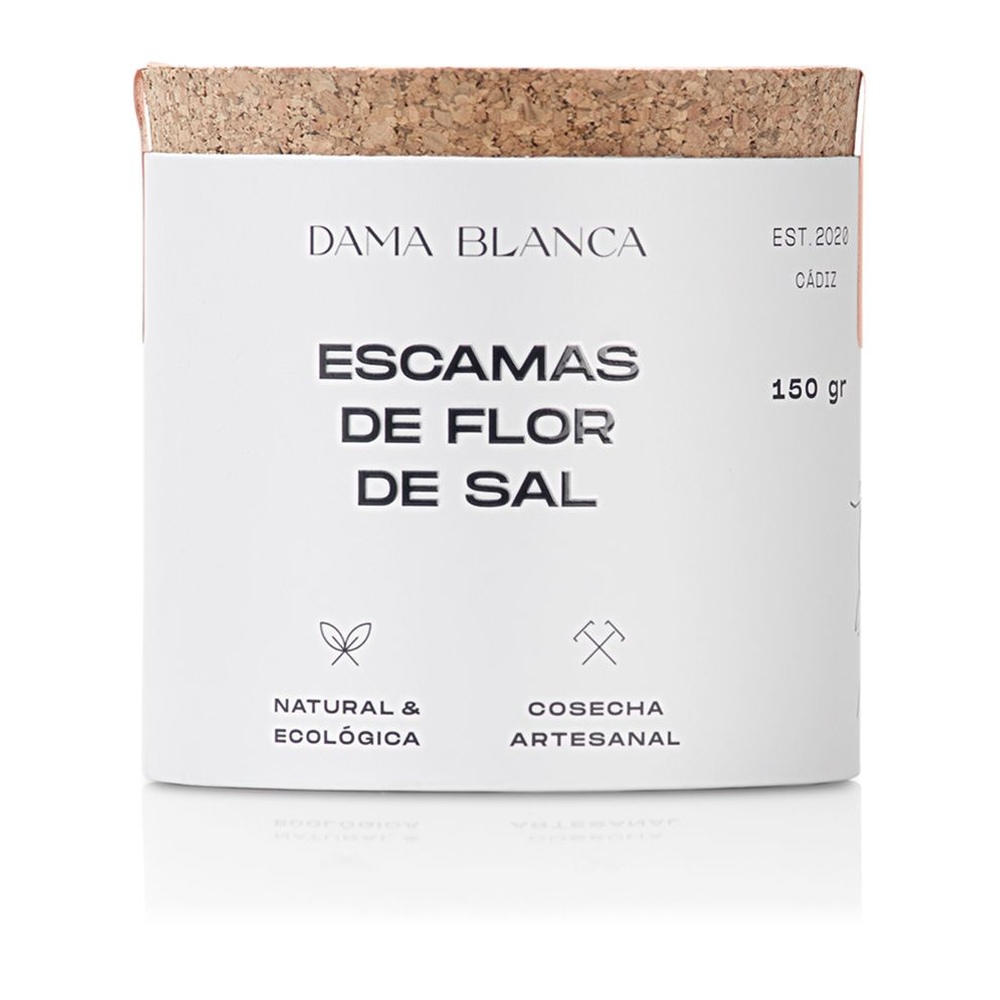 Escamas de sal marina virgen ecológica 150g Dama Blanca