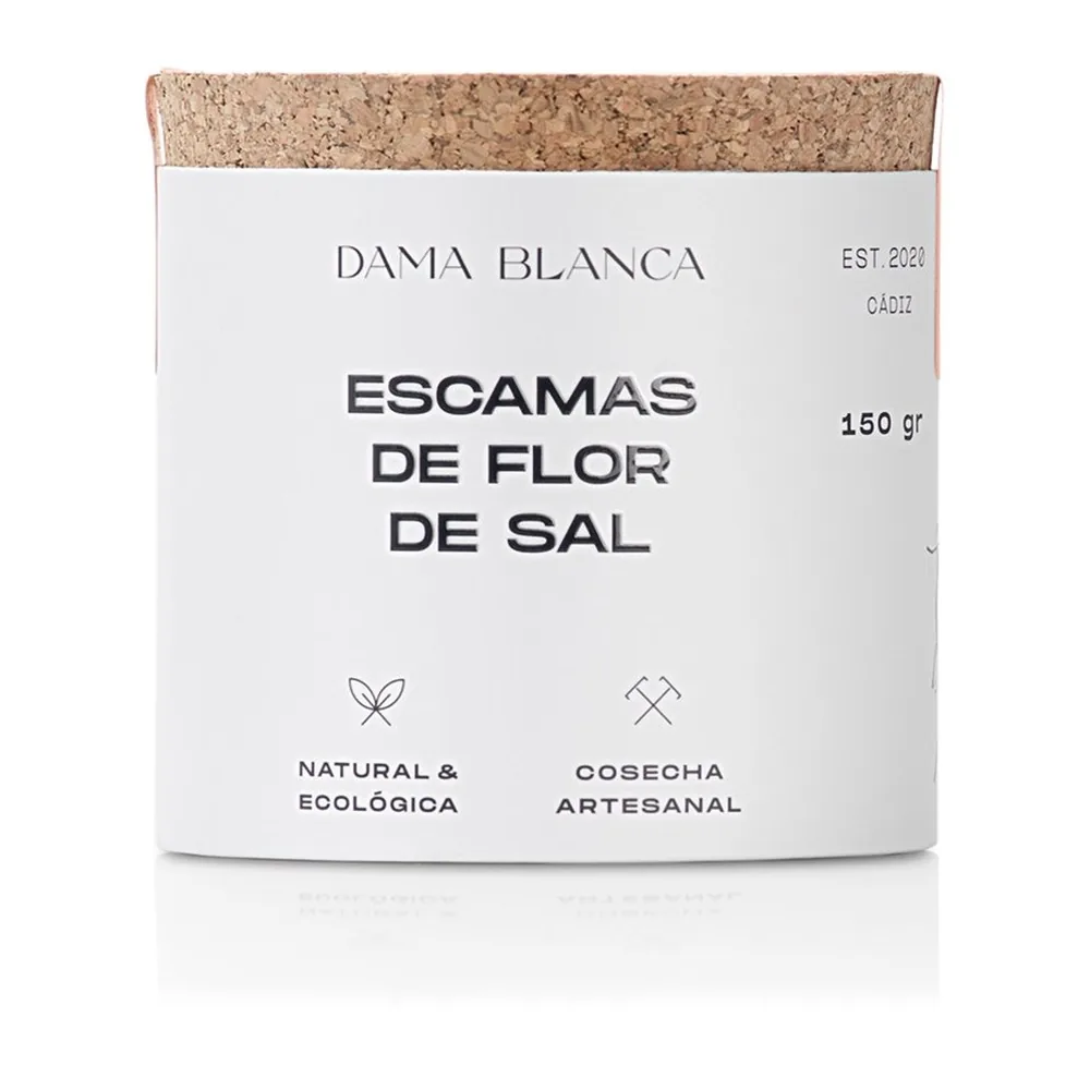 Escamas de sal marina virgen ecológica 150g Dama Blanca