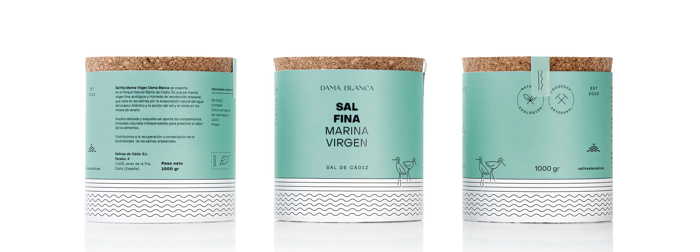 Sal Fina Marina Virgen Ecológica Dama Blanca - Vistas y perspectivas de packaging