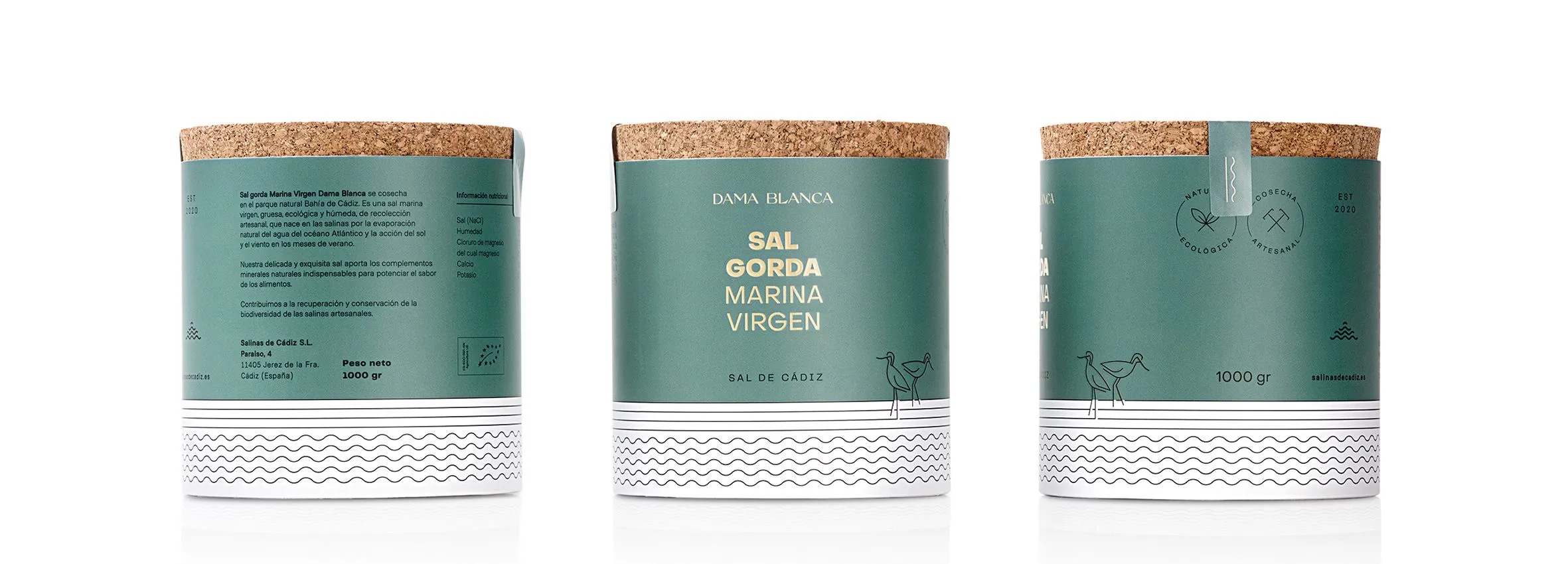 Sal Gorda Marina Virgen Ecológica Dama Blanca - Vistas y perspectivas de packaging